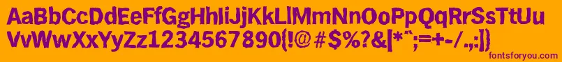 HamburgrandomXboldRegular Font – Purple Fonts on Orange Background