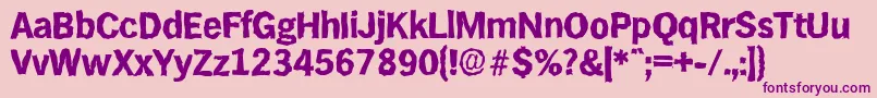 HamburgrandomXboldRegular Font – Purple Fonts on Pink Background