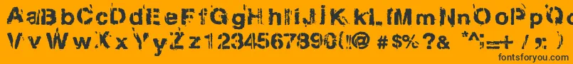 Gregphix Font – Black Fonts on Orange Background