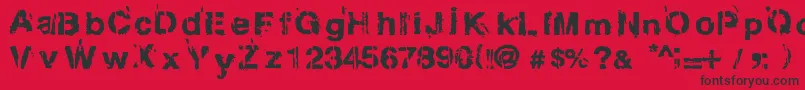 Gregphix Font – Black Fonts on Red Background