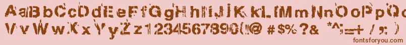 Gregphix Font – Brown Fonts on Pink Background