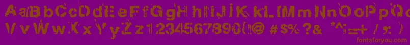 Gregphix Font – Brown Fonts on Purple Background