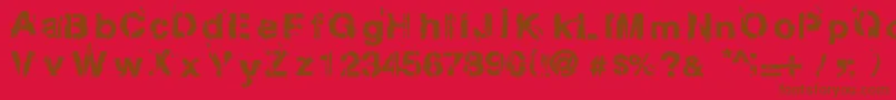 Шрифт Gregphix – коричневые шрифты на красном фоне