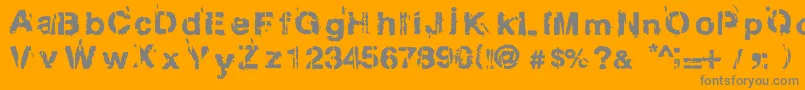 Gregphix Font – Gray Fonts on Orange Background