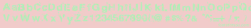 Gregphix Font – Green Fonts on Pink Background