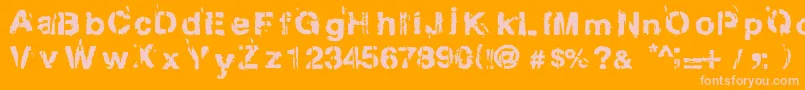 Gregphix Font – Pink Fonts on Orange Background