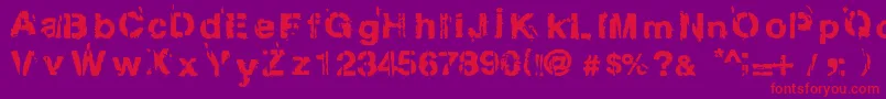 Gregphix Font – Red Fonts on Purple Background