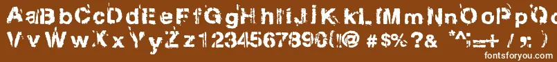 Gregphix Font – White Fonts on Brown Background
