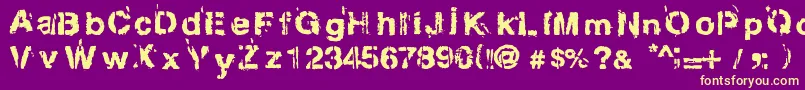 Gregphix Font – Yellow Fonts on Purple Background