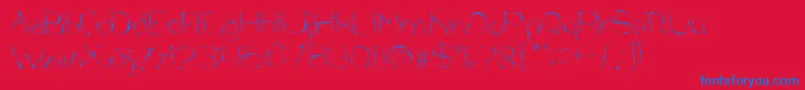 NiceDreamComeTrue Font – Blue Fonts on Red Background