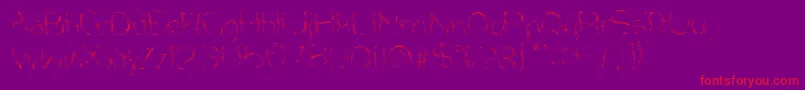 NiceDreamComeTrue Font – Red Fonts on Purple Background