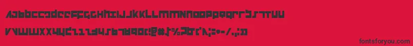 FlightCorpsCondensed-fontti – mustat fontit punaisella taustalla
