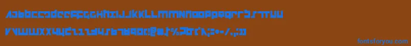 FlightCorpsCondensed Font – Blue Fonts on Brown Background