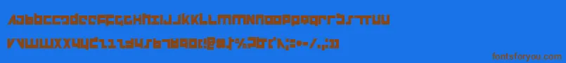 FlightCorpsCondensed Font – Brown Fonts on Blue Background