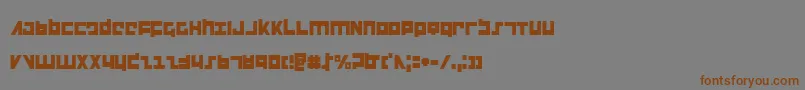 Czcionka FlightCorpsCondensed – brązowe czcionki na szarym tle