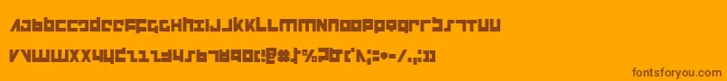 FlightCorpsCondensed Font – Brown Fonts on Orange Background