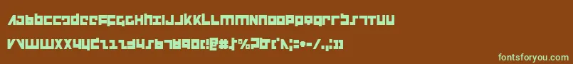 FlightCorpsCondensed Font – Green Fonts on Brown Background