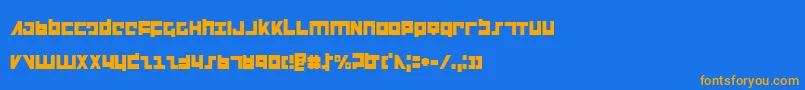 FlightCorpsCondensed Font – Orange Fonts on Blue Background