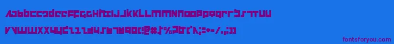 FlightCorpsCondensed Font – Purple Fonts on Blue Background