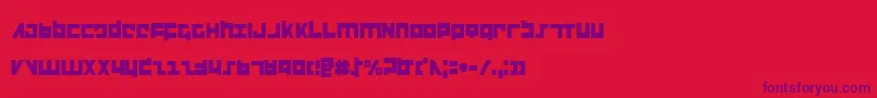 FlightCorpsCondensed Font – Purple Fonts on Red Background