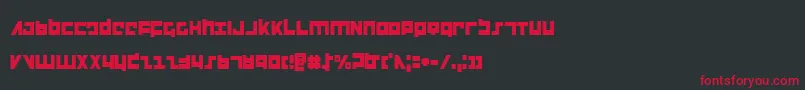 FlightCorpsCondensed Font – Red Fonts on Black Background
