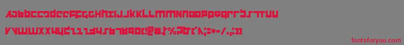Fonte FlightCorpsCondensed – fontes vermelhas em um fundo cinza