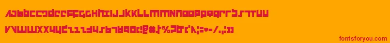 FlightCorpsCondensed Font – Red Fonts on Orange Background