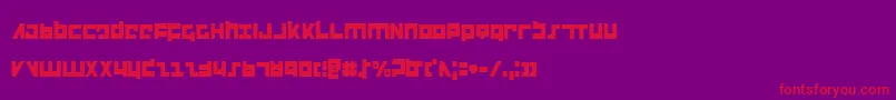 FlightCorpsCondensed Font – Red Fonts on Purple Background