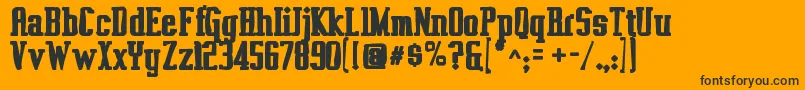 Vahikaink Font – Black Fonts on Orange Background