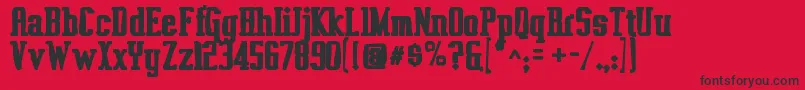 Vahikaink Font – Black Fonts on Red Background