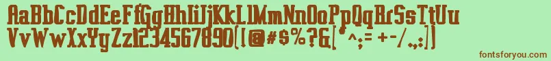 Vahikaink-Schriftart – Braune Schriften auf grünem Hintergrund