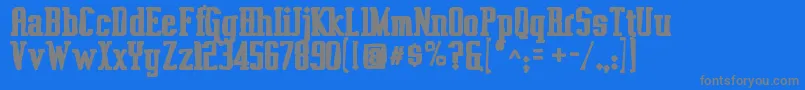 Vahikaink Font – Gray Fonts on Blue Background