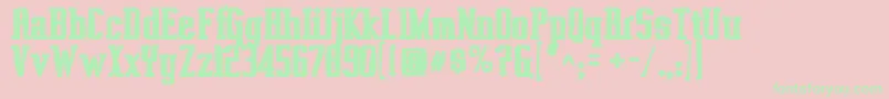 Vahikaink-Schriftart – Grüne Schriften auf rosa Hintergrund