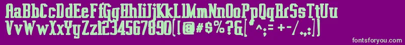 Vahikaink Font – Green Fonts on Purple Background