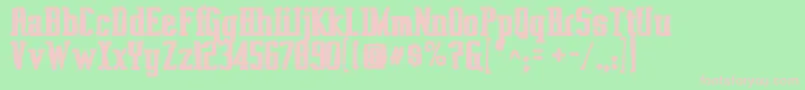 Vahikaink-Schriftart – Rosa Schriften auf grünem Hintergrund