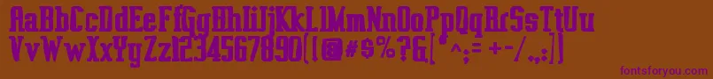 Vahikaink Font – Purple Fonts on Brown Background