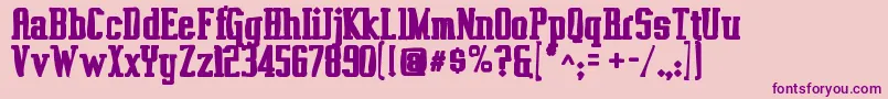 Vahikaink Font – Purple Fonts on Pink Background