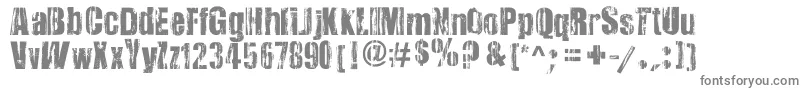 VeryDamaged Font – Gray Fonts on White Background