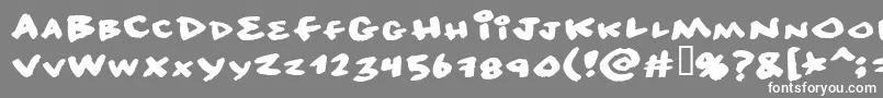 フォントNoconsequence – 灰色の背景に白い文字