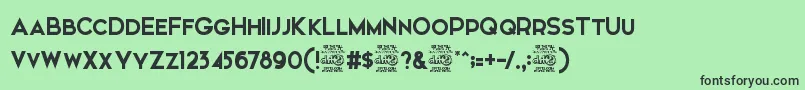 ElkwoodFree Font – Black Fonts on Green Background