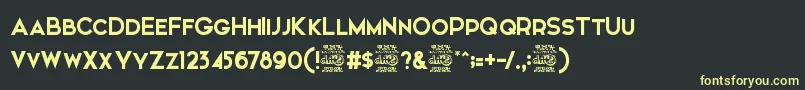 ElkwoodFree Font – Yellow Fonts on Black Background