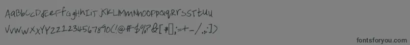 フォントEmileehandwriting – 黒い文字の灰色の背景