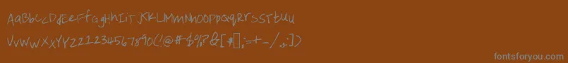 Шрифт Emileehandwriting – серые шрифты на коричневом фоне