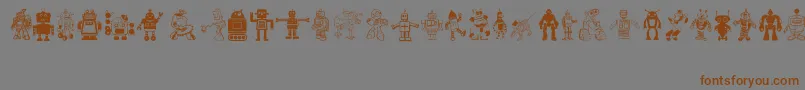 Robots-fontti – ruskeat fontit harmaalla taustalla