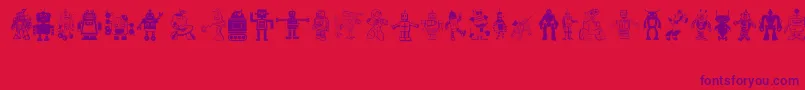 Weitere Informationen zur Robots-Schriftart Robots-Schriftart – Violette Schriften auf rotem Hintergrund