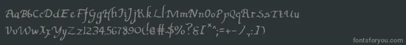 フォントValley – 黒い背景に灰色の文字