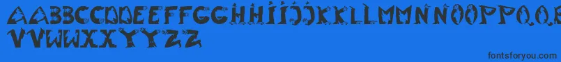 TypentypoLt-Schriftart – Schwarze Schriften auf blauem Hintergrund