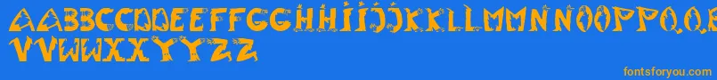 TypentypoLt Font – Orange Fonts on Blue Background