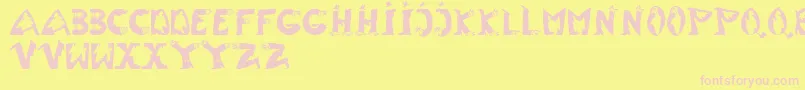 TypentypoLt Font – Pink Fonts on Yellow Background