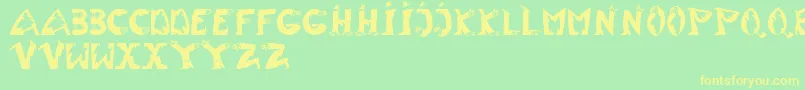 TypentypoLt Font – Yellow Fonts on Green Background